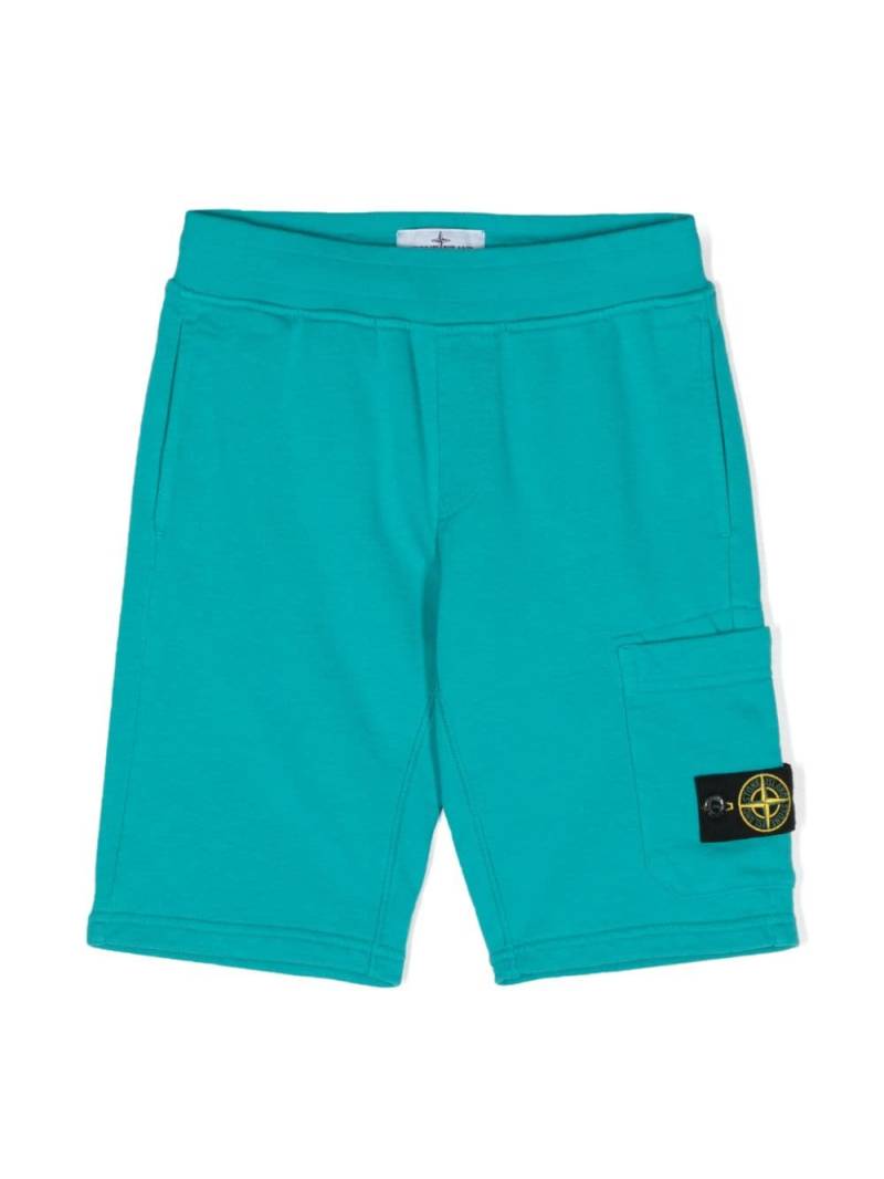 Stone Island Junior Compass-badge track shorts - Blue von Stone Island Junior