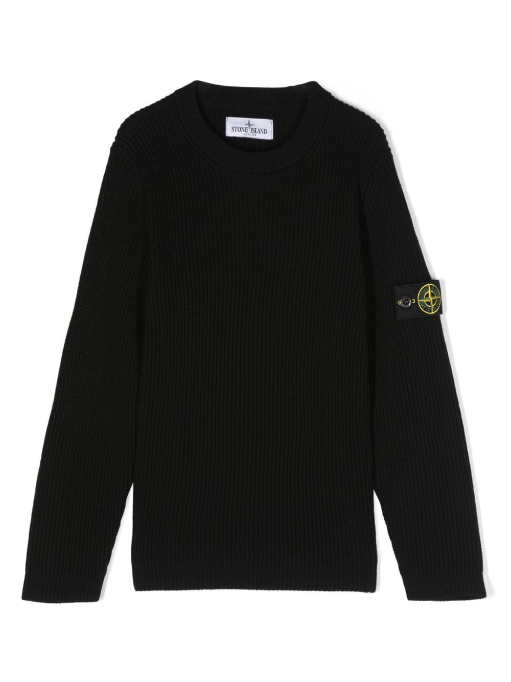 Stone Island Junior Compass-badge virgin-wool jumper - Black von Stone Island Junior