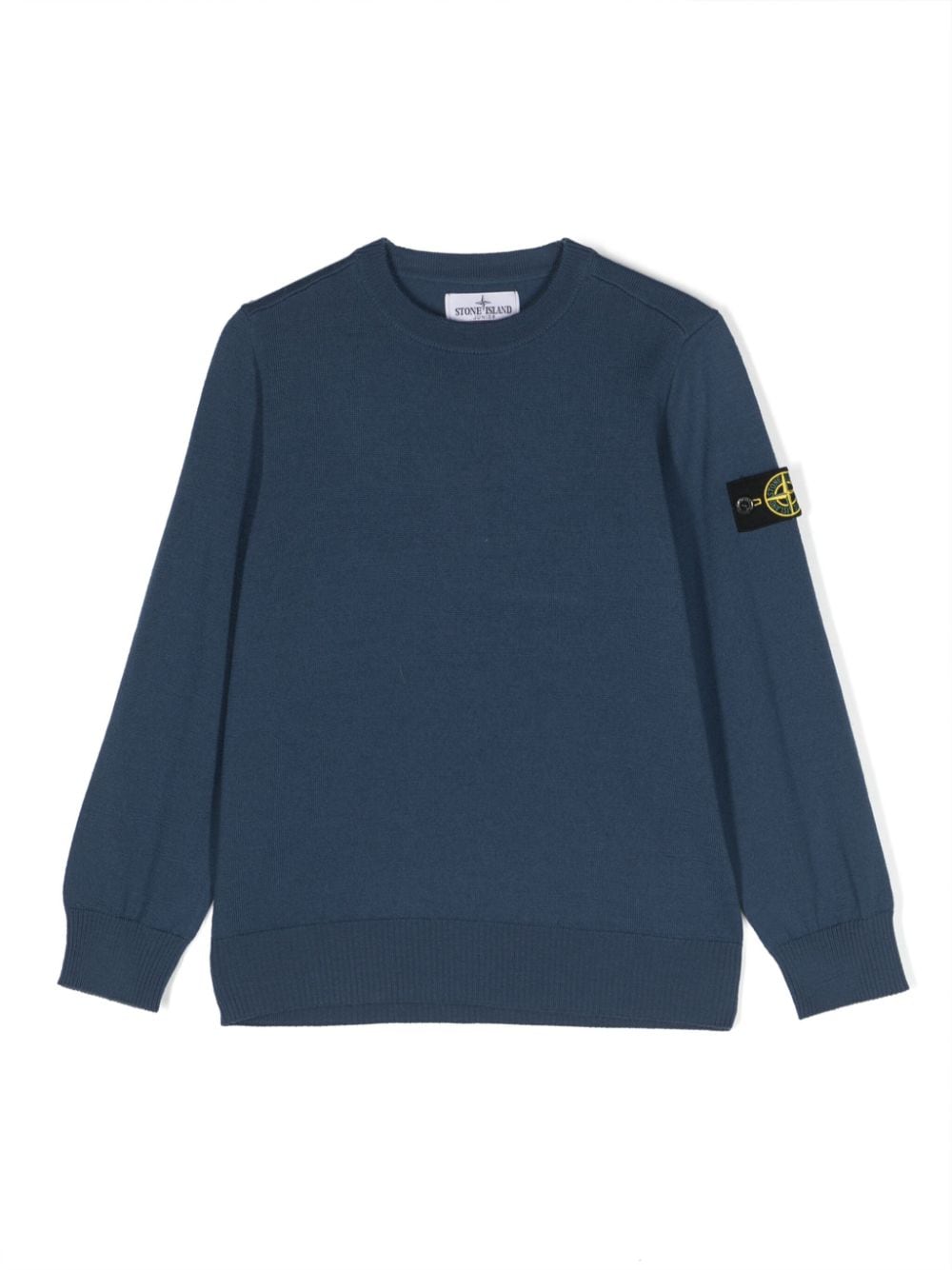 Stone Island Junior Compass-badge virgin-wool jumper - Blue von Stone Island Junior