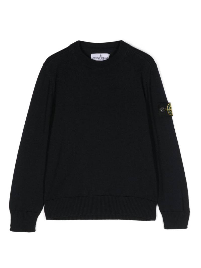 Stone Island Junior Compass-badge wool jumper - Blue von Stone Island Junior