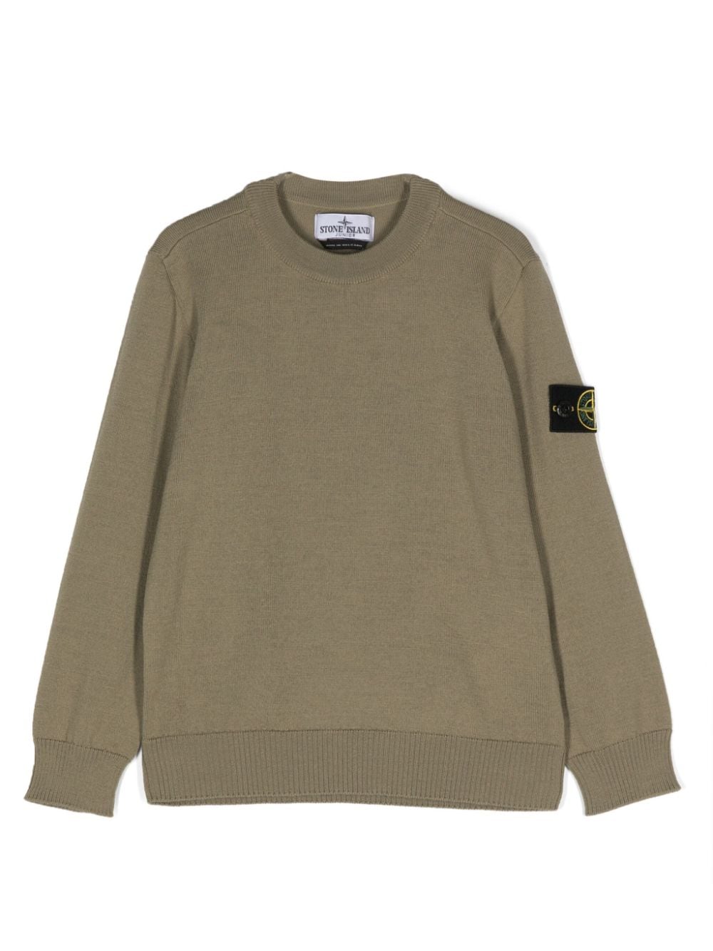 Stone Island Junior Compass-badge wool jumper - Green von Stone Island Junior