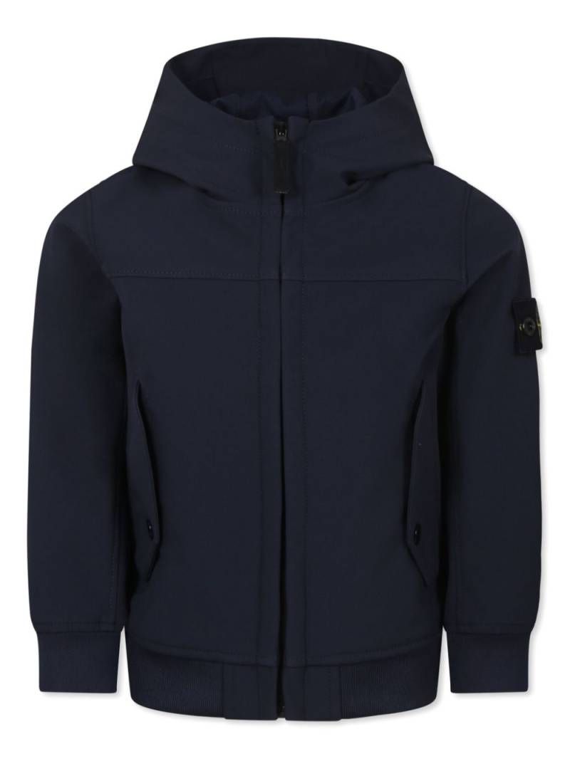 Stone Island Junior Compass-badge zip hoodie - Blue von Stone Island Junior