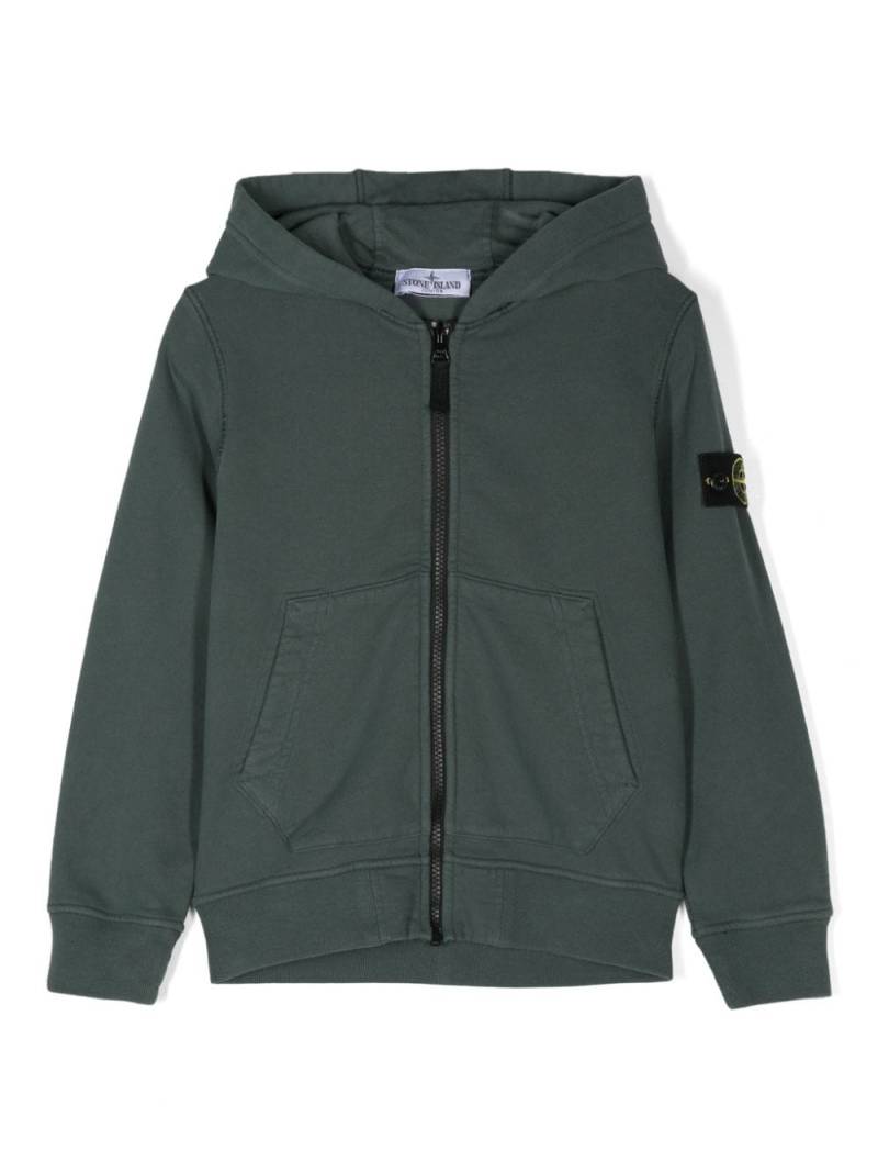 Stone Island Junior Compass-badge zip-up hoodie - Green von Stone Island Junior