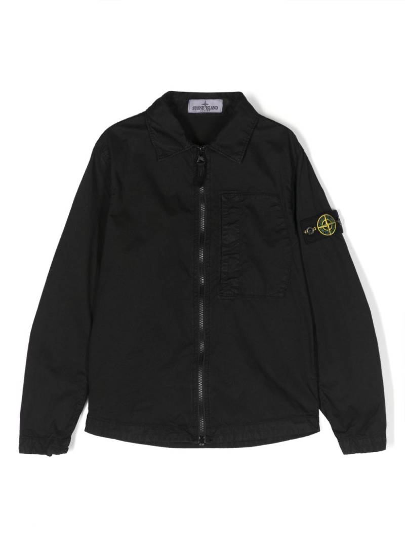 Stone Island Junior Compass-badge zip-up jacket - Black von Stone Island Junior