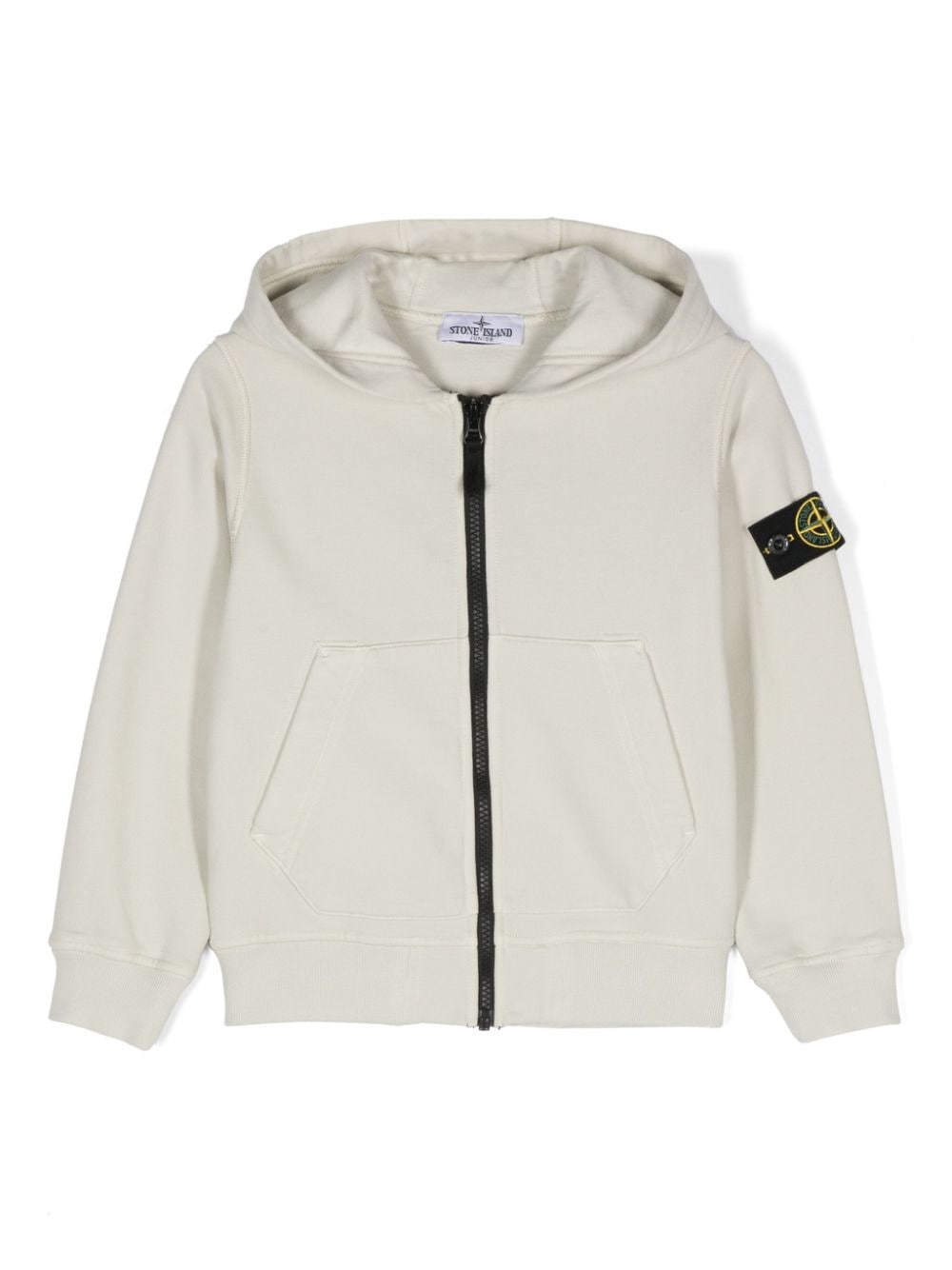 Stone Island Junior Compass-badge zipped hoodie - Neutrals von Stone Island Junior