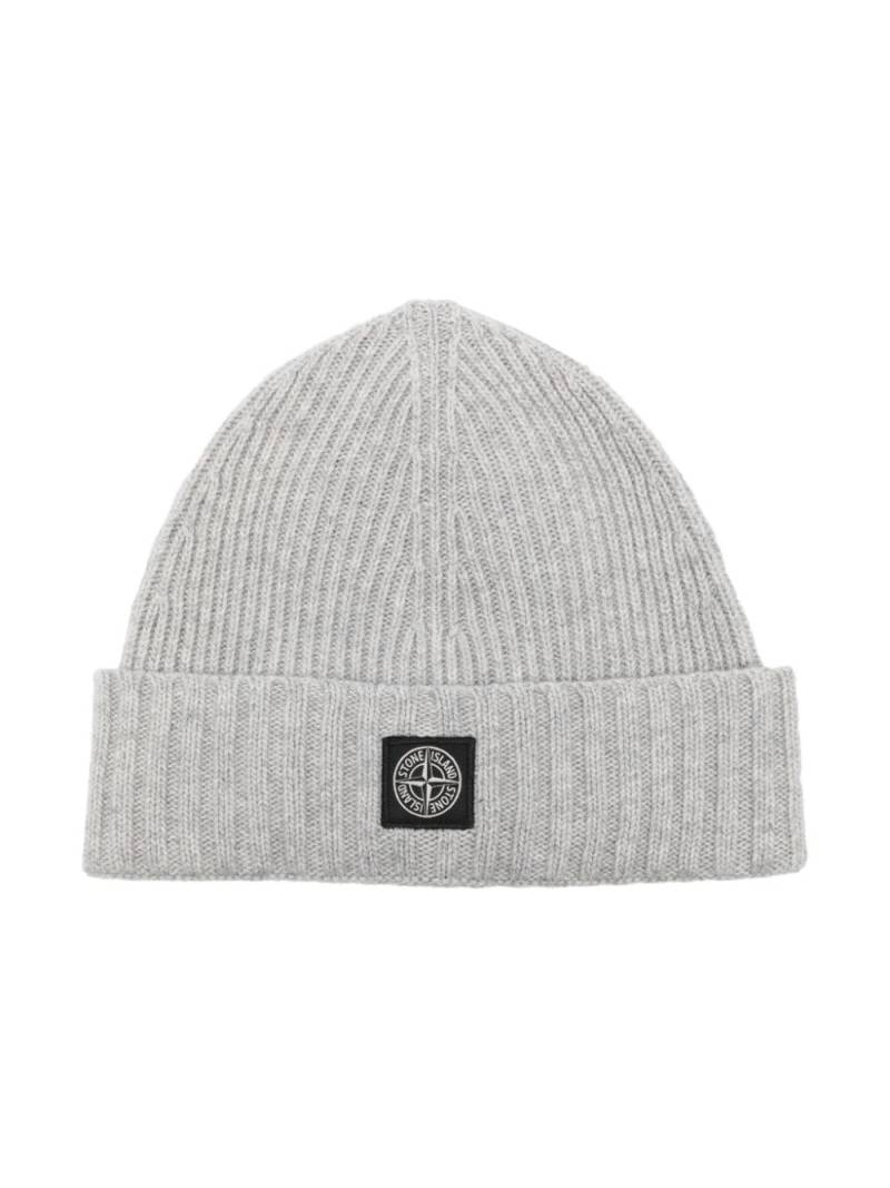 Stone Island Junior Compass beanie - Grey von Stone Island Junior