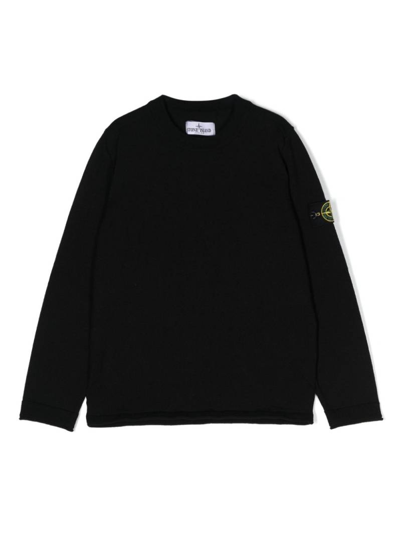 Stone Island Junior Compass cotton jumper - Black von Stone Island Junior