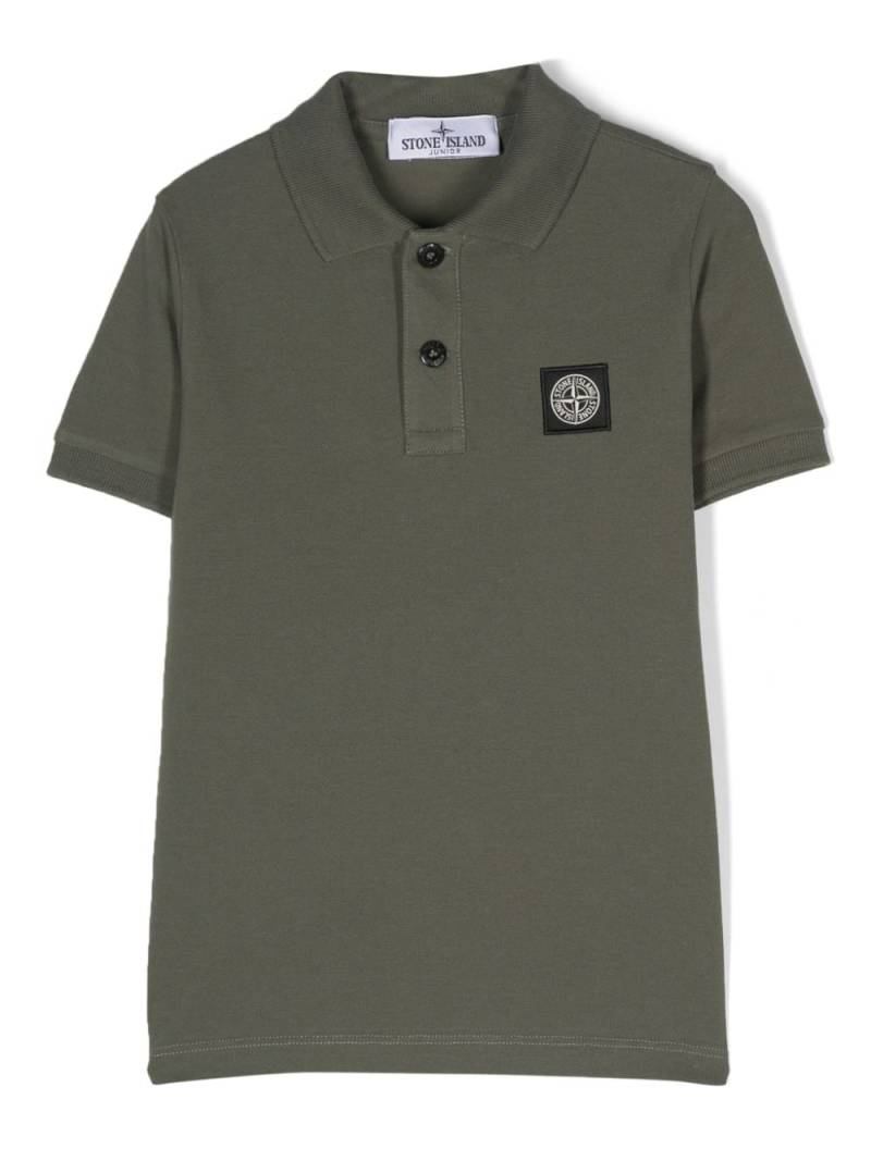 Stone Island Junior Compass cotton polo shirt - Green von Stone Island Junior