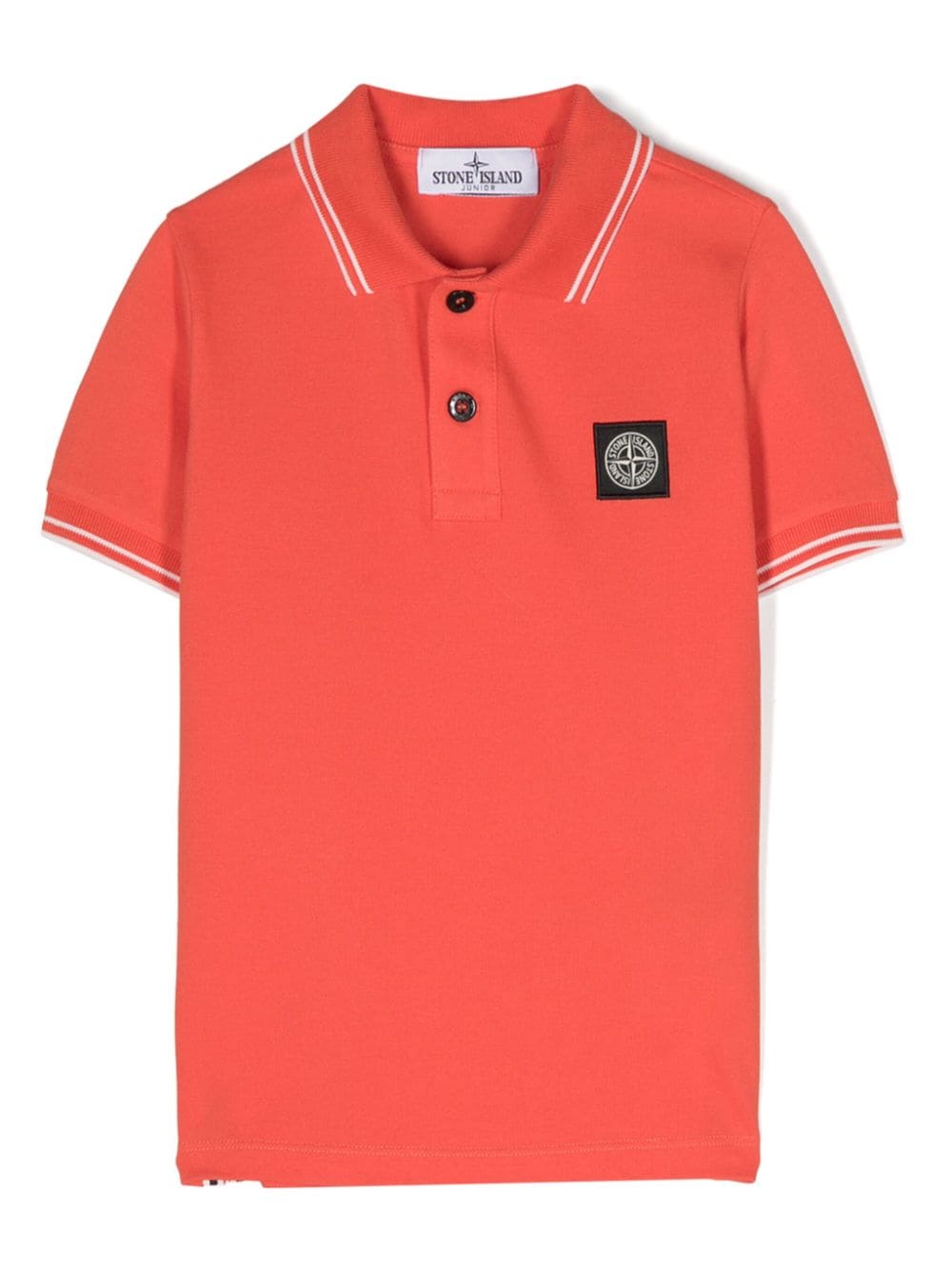 Stone Island Junior Compass cotton polo shirt - Orange von Stone Island Junior