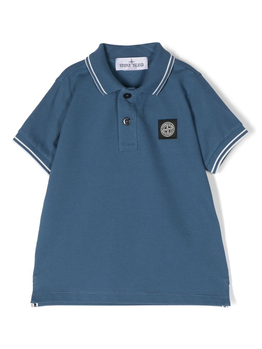 Stone Island Junior Compass logo-patch polo shirt - Blue von Stone Island Junior