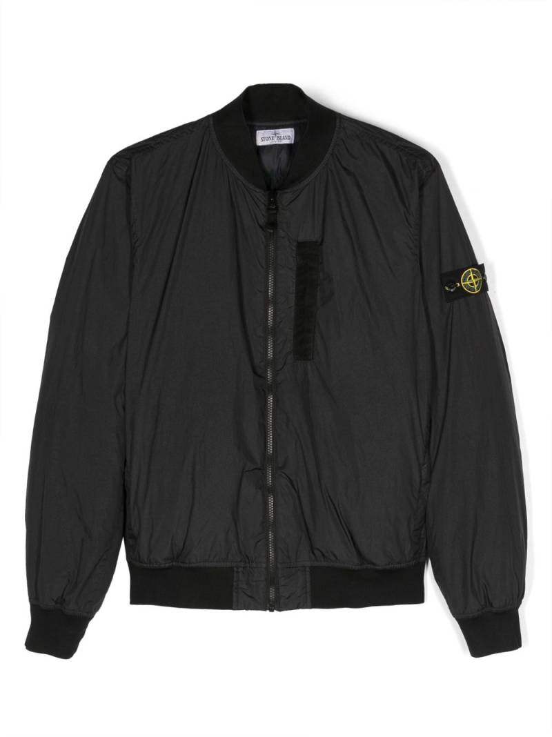 Stone Island Junior Compass-motif bomber jacket - Black von Stone Island Junior