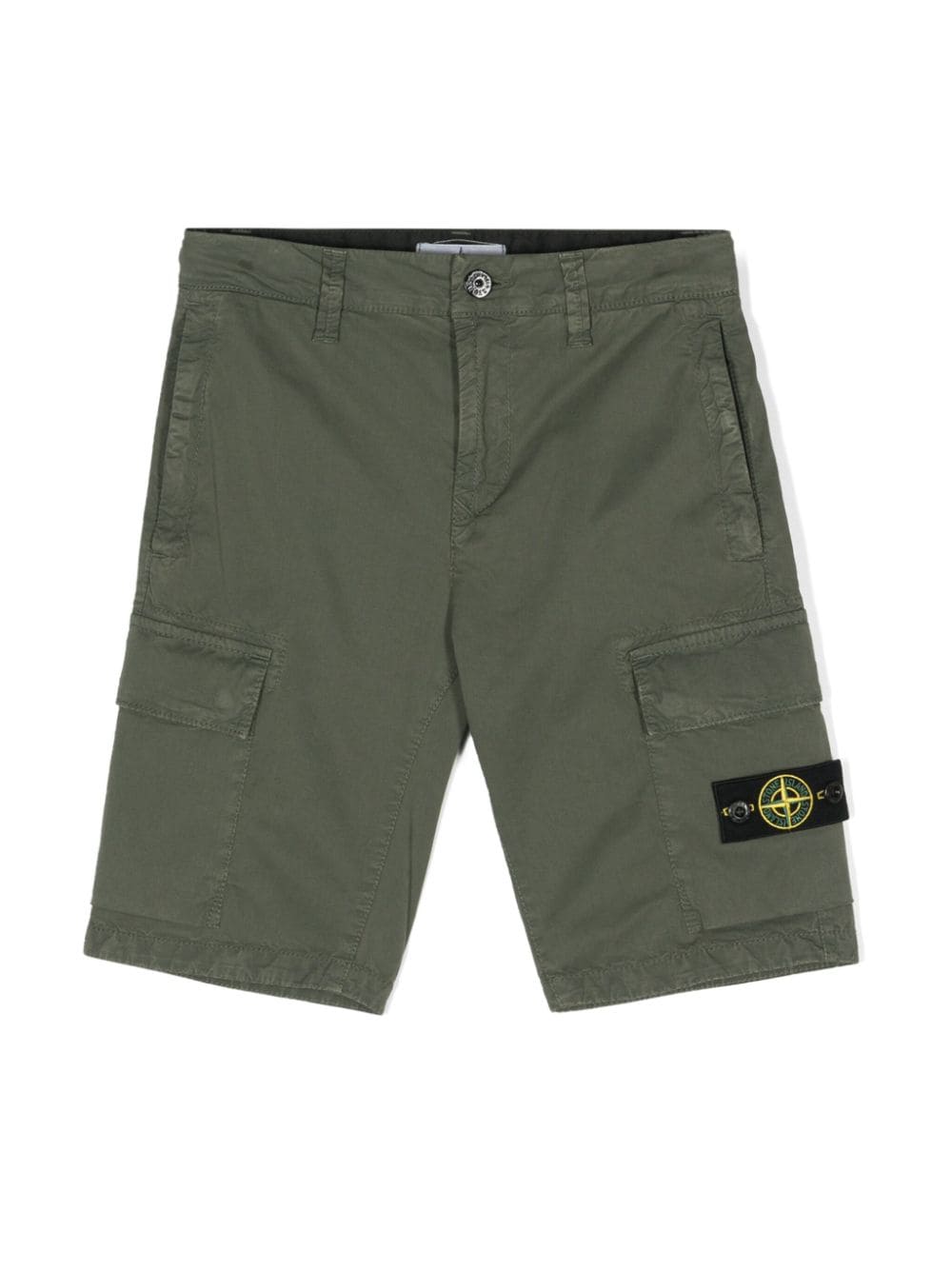 Stone Island Junior Compass-motif cargo shorts - Green von Stone Island Junior
