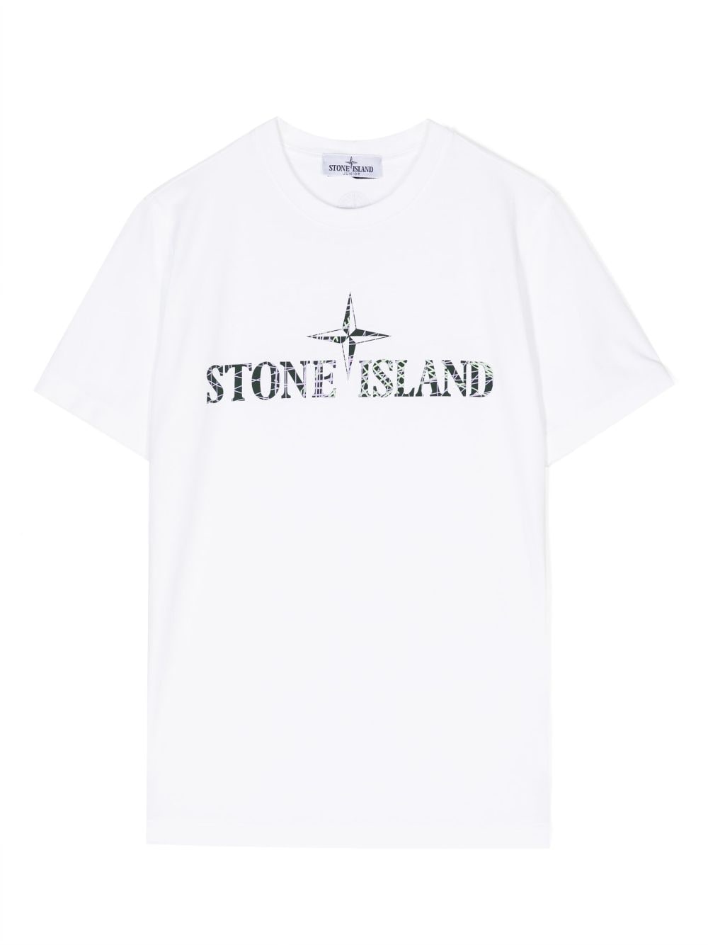 Stone Island Junior Compass-motif cotton T-shirt - White von Stone Island Junior