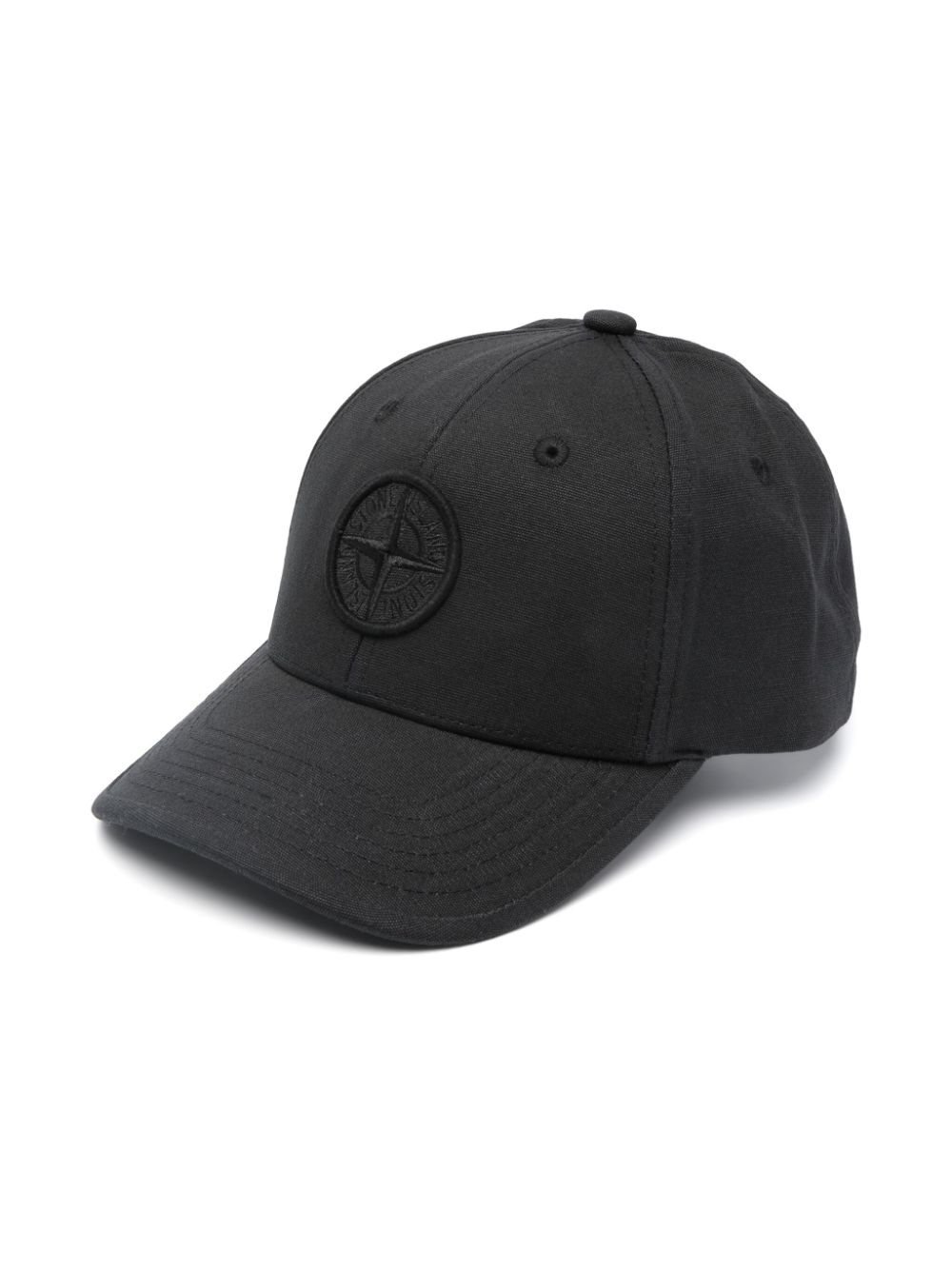 Stone Island Junior Compass-motif cotton cap - Black von Stone Island Junior