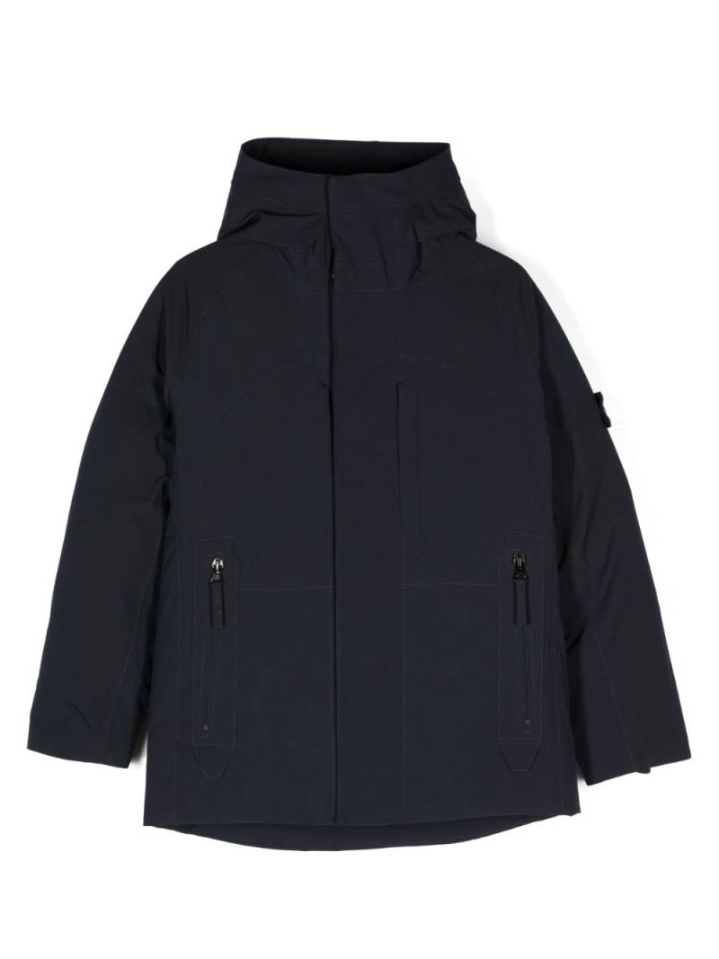 Stone Island Junior Compass-motif hooded coat - Blue von Stone Island Junior