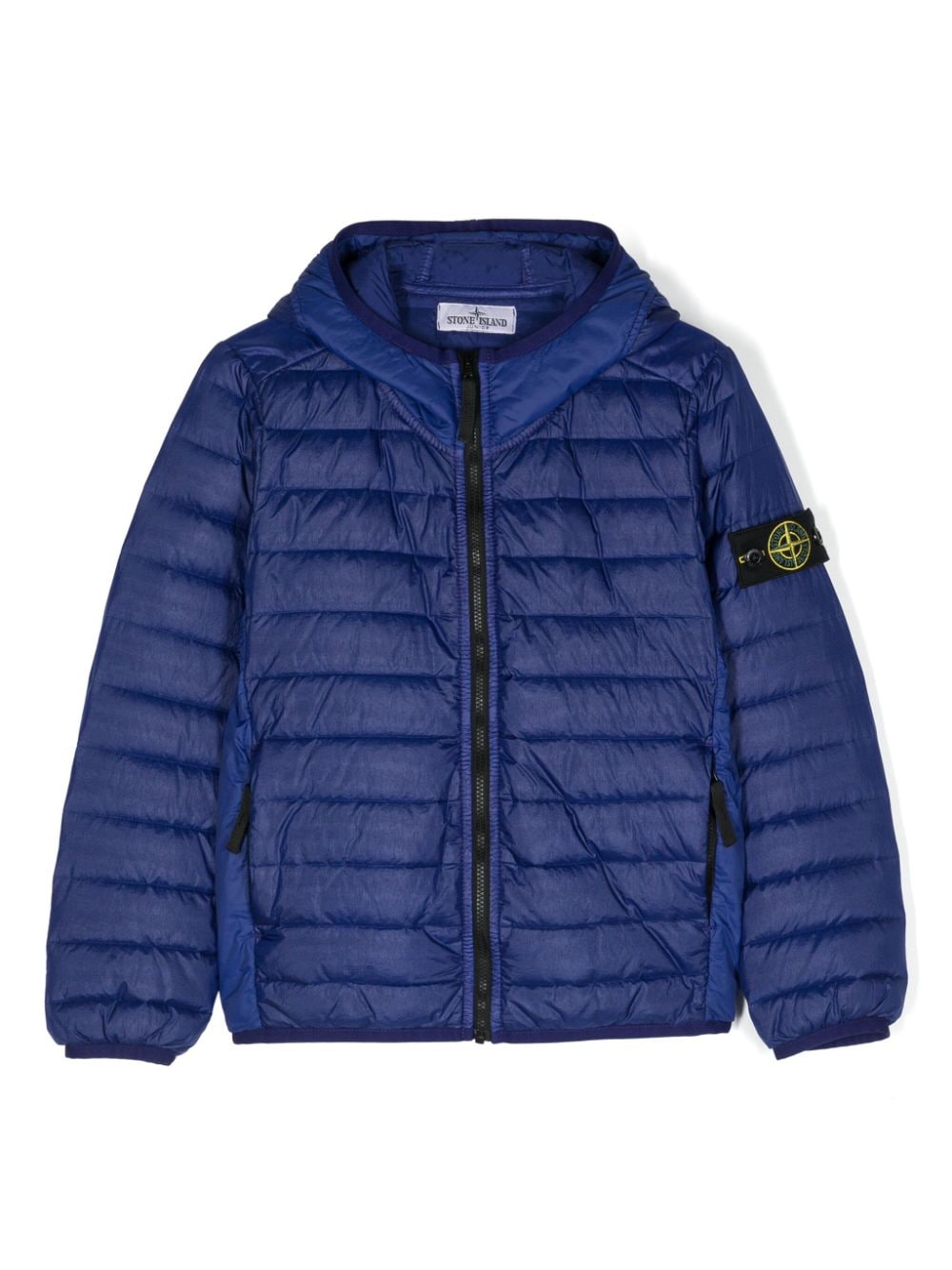 Stone Island Junior Compass-motif hooded jacket - Blue von Stone Island Junior