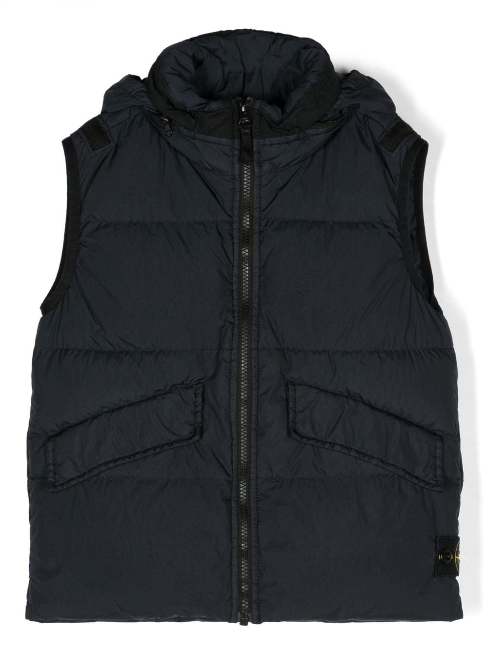 Stone Island Junior Compass-motif padded-design gilet - Blue von Stone Island Junior