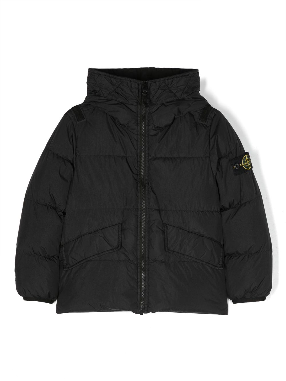 Stone Island Junior Compass-motif padded jacket - Black von Stone Island Junior