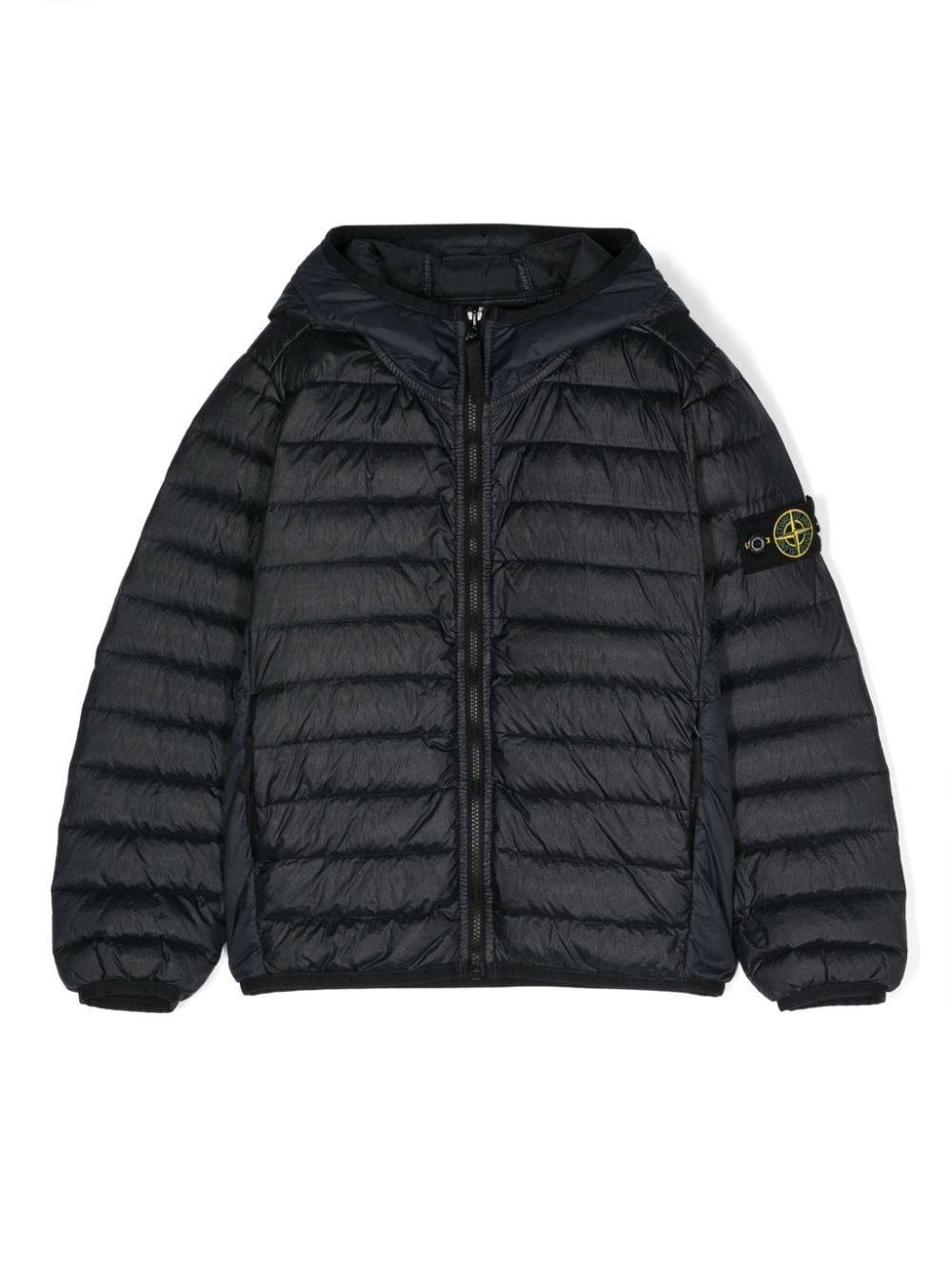 Stone Island Junior Compass-motif padded jacket - Blue von Stone Island Junior