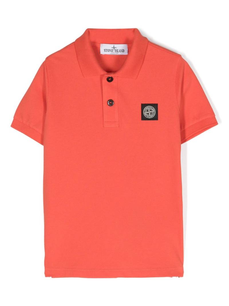 Stone Island Junior Compass-motif polo shirt - Orange von Stone Island Junior