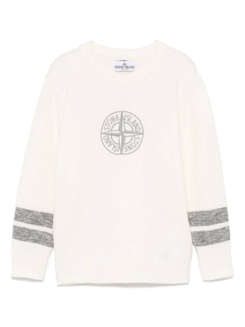 Stone Island Junior Compass-motif sweater - White von Stone Island Junior