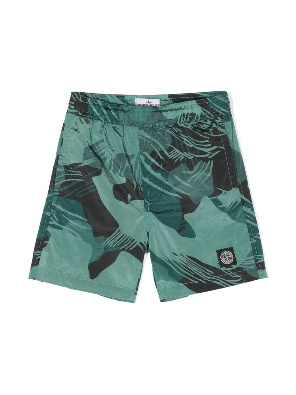 Stone Island Junior Compass-motif swim shorts - Green von Stone Island Junior