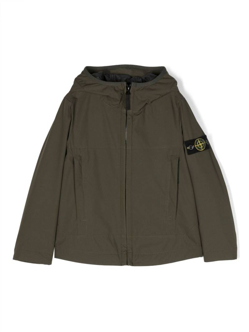 Stone Island Junior Compass-motif zip-up jacket - Green von Stone Island Junior