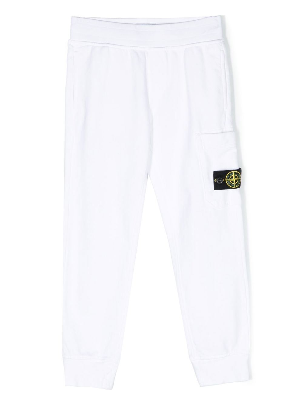 Stone Island Junior Compass-patch cargo track pants - White von Stone Island Junior