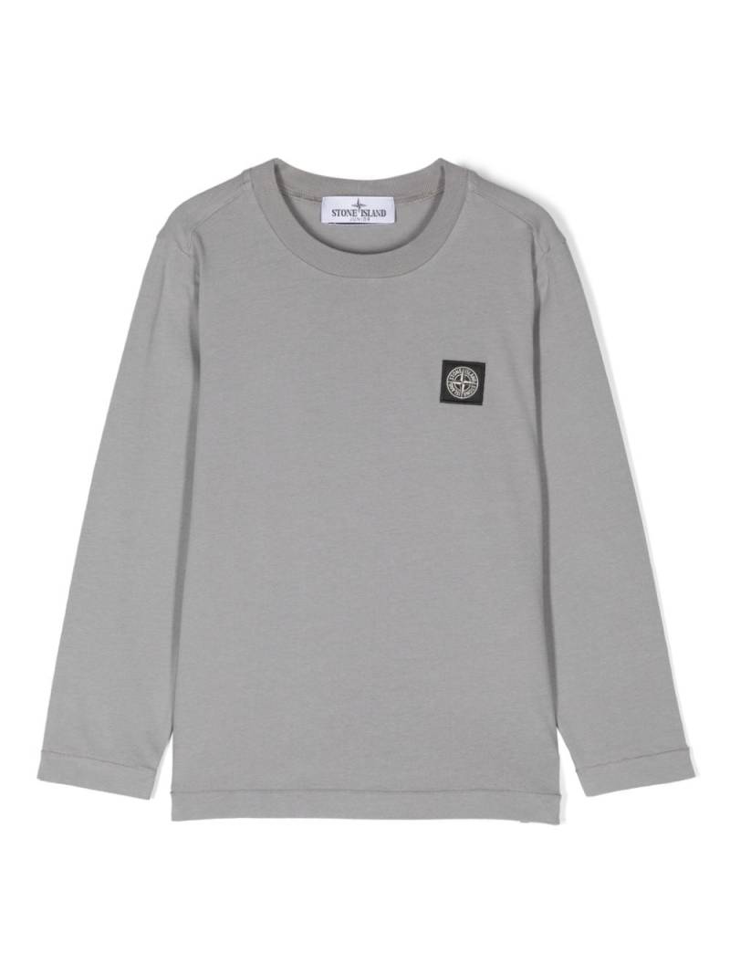 Stone Island Junior Compass-patch cotton T-shirt - Grey von Stone Island Junior