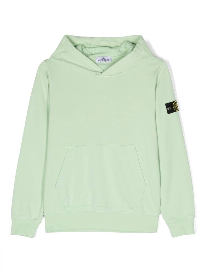 Stone Island Junior Compass-patch cotton hoodie - Green von Stone Island Junior