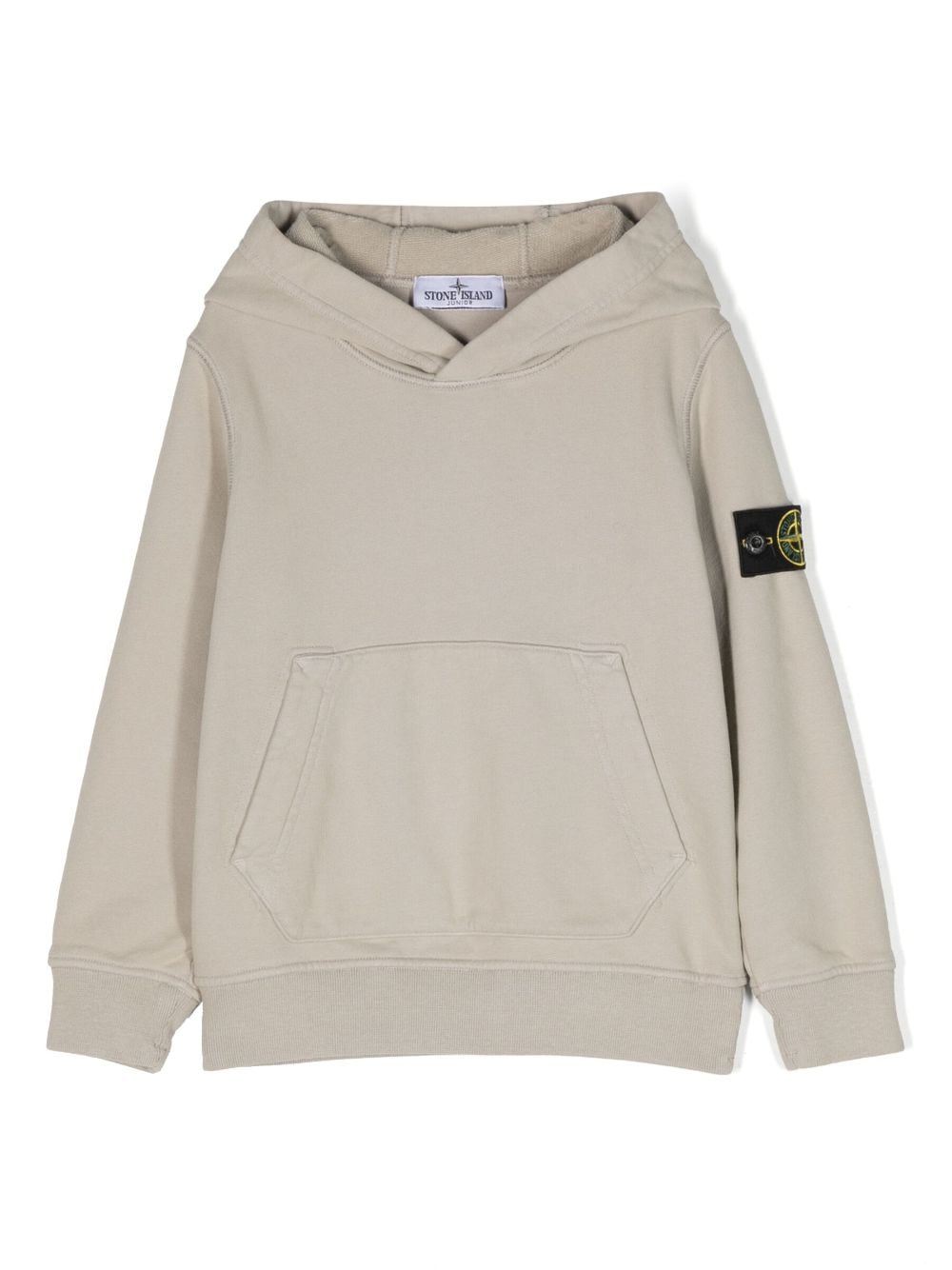 Stone Island Junior Compass-patch cotton hoodie - Grey von Stone Island Junior