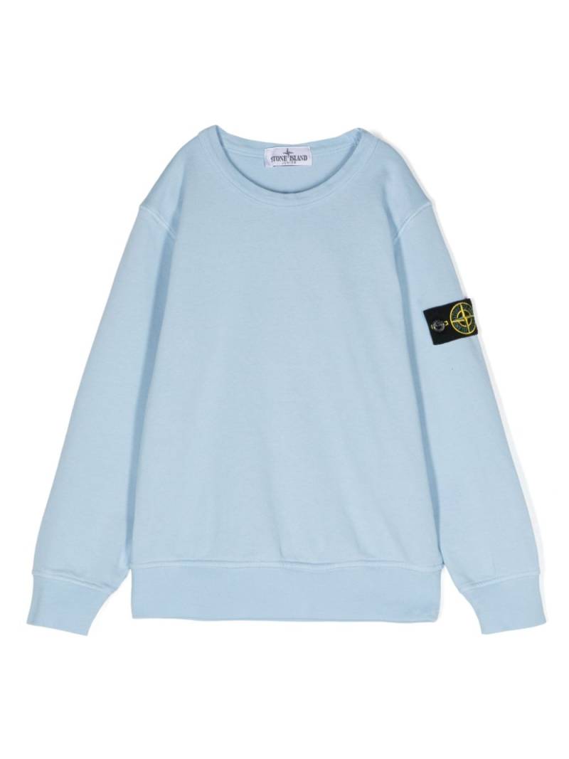 Stone Island Junior Compass-patch cotton sweatshirt - Blue von Stone Island Junior