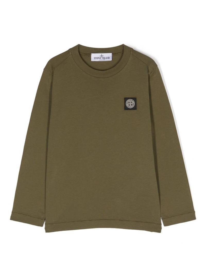 Stone Island Junior Compass-patch cotton sweatshirt - Green von Stone Island Junior