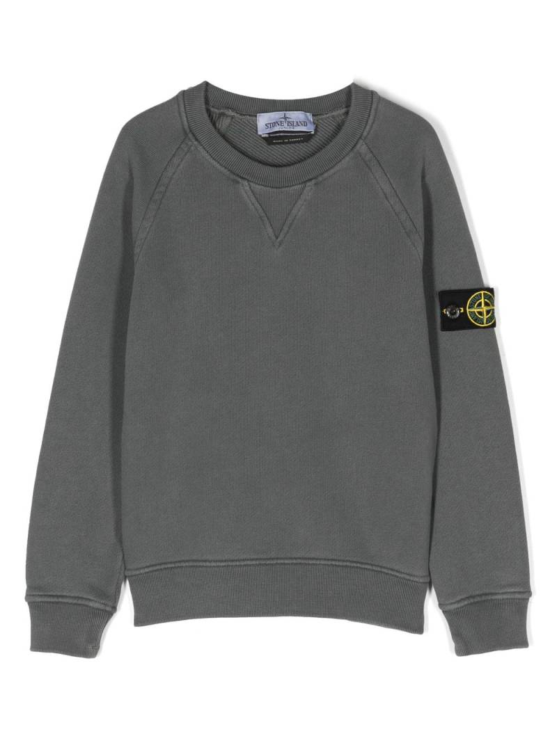 Stone Island Junior Compass-patch cotton sweatshirt - Grey von Stone Island Junior