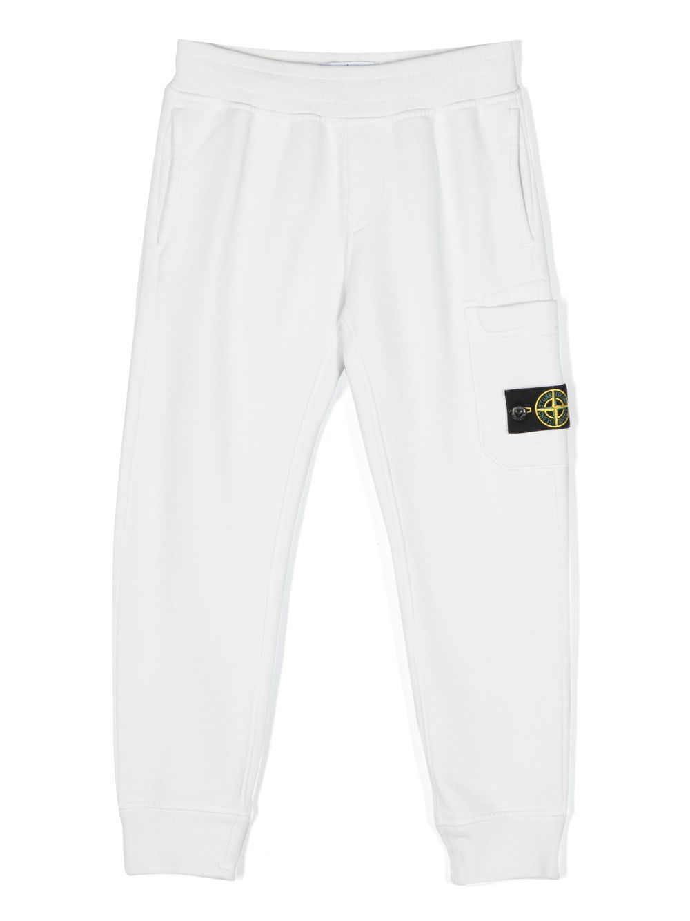 Stone Island Junior Compass-patch cotton track pants - White von Stone Island Junior