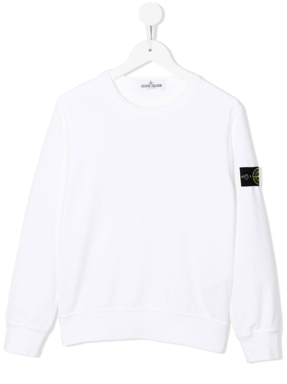 Stone Island Junior Compass-patch crew-neck sweatshirt - White von Stone Island Junior