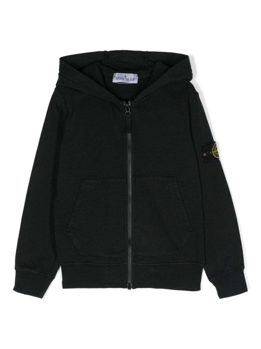 Stone Island Junior Compass-patch hooded jacket - Black von Stone Island Junior