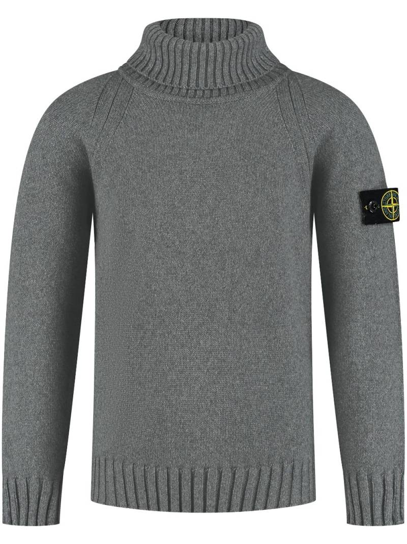 Stone Island Junior Compass-patch knit jumper - Grey von Stone Island Junior