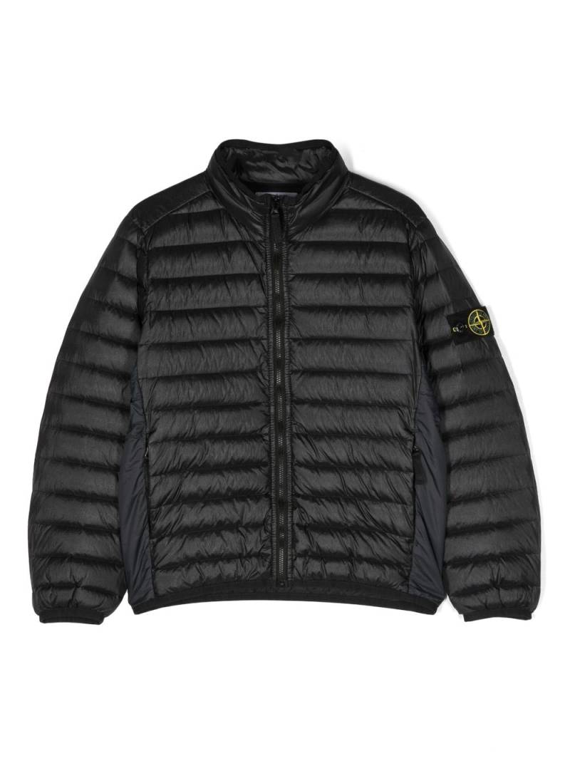 Stone Island Junior Compass-patch padded jacket - Black von Stone Island Junior