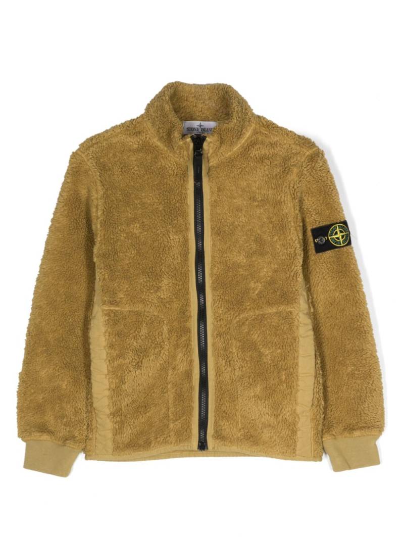 Stone Island Junior Compass-patch Sherpa jacket - Yellow von Stone Island Junior