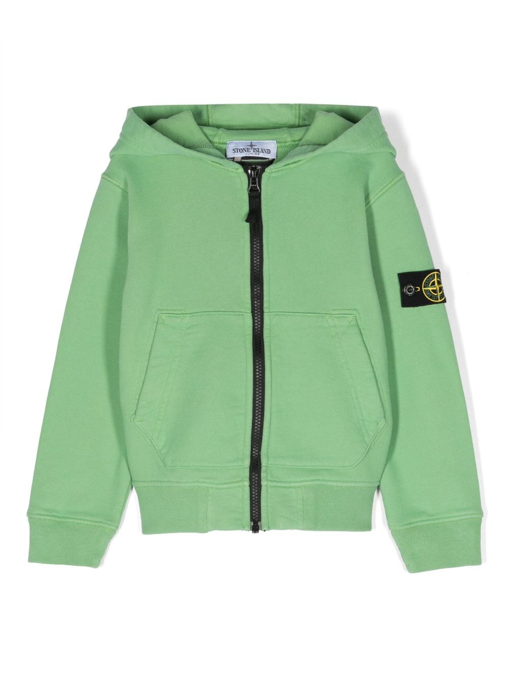 Stone Island Junior Compass-patch zip-up jacket - Green von Stone Island Junior