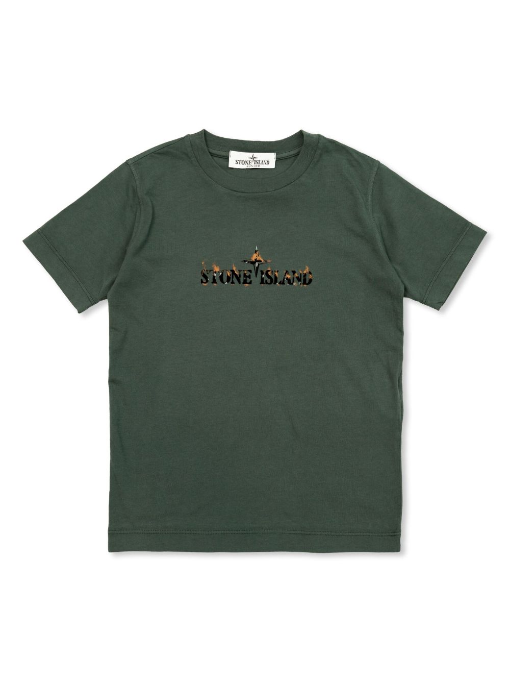 Stone Island Junior Compass-print cotton T-shirt - Green von Stone Island Junior