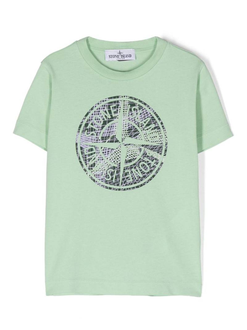 Stone Island Junior Compass-print cotton T-shirt - Green von Stone Island Junior