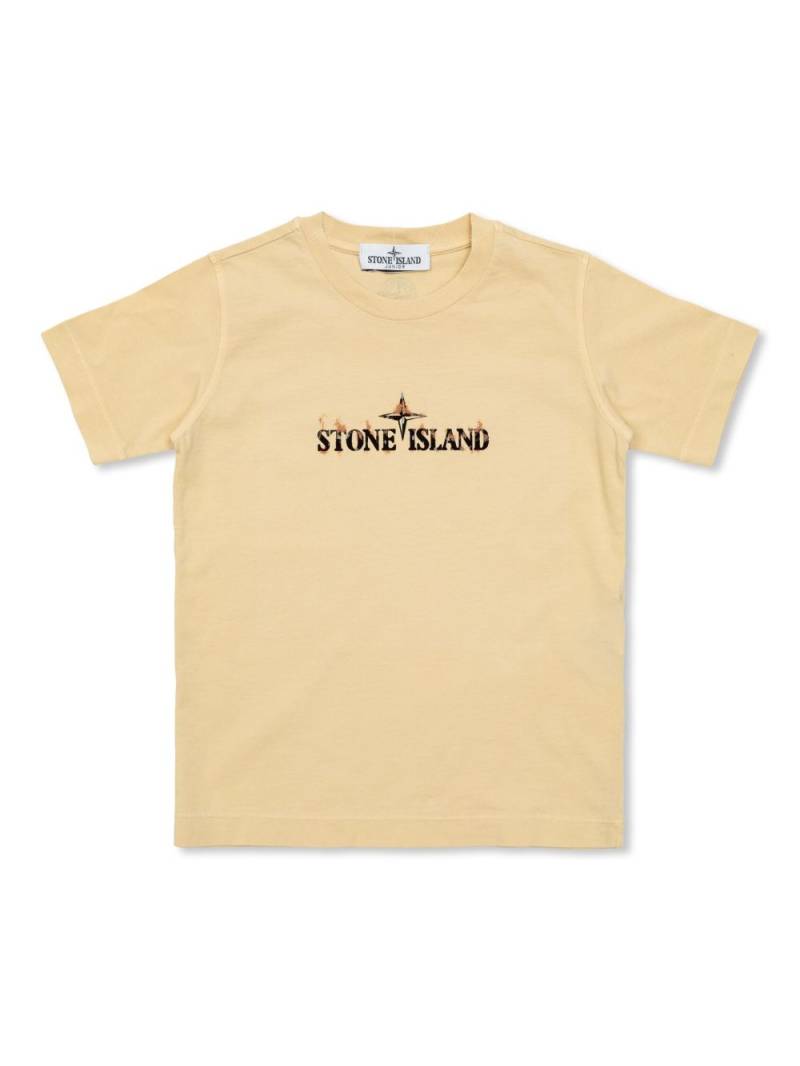 Stone Island Junior Compass-print cotton T-shirt - Neutrals von Stone Island Junior