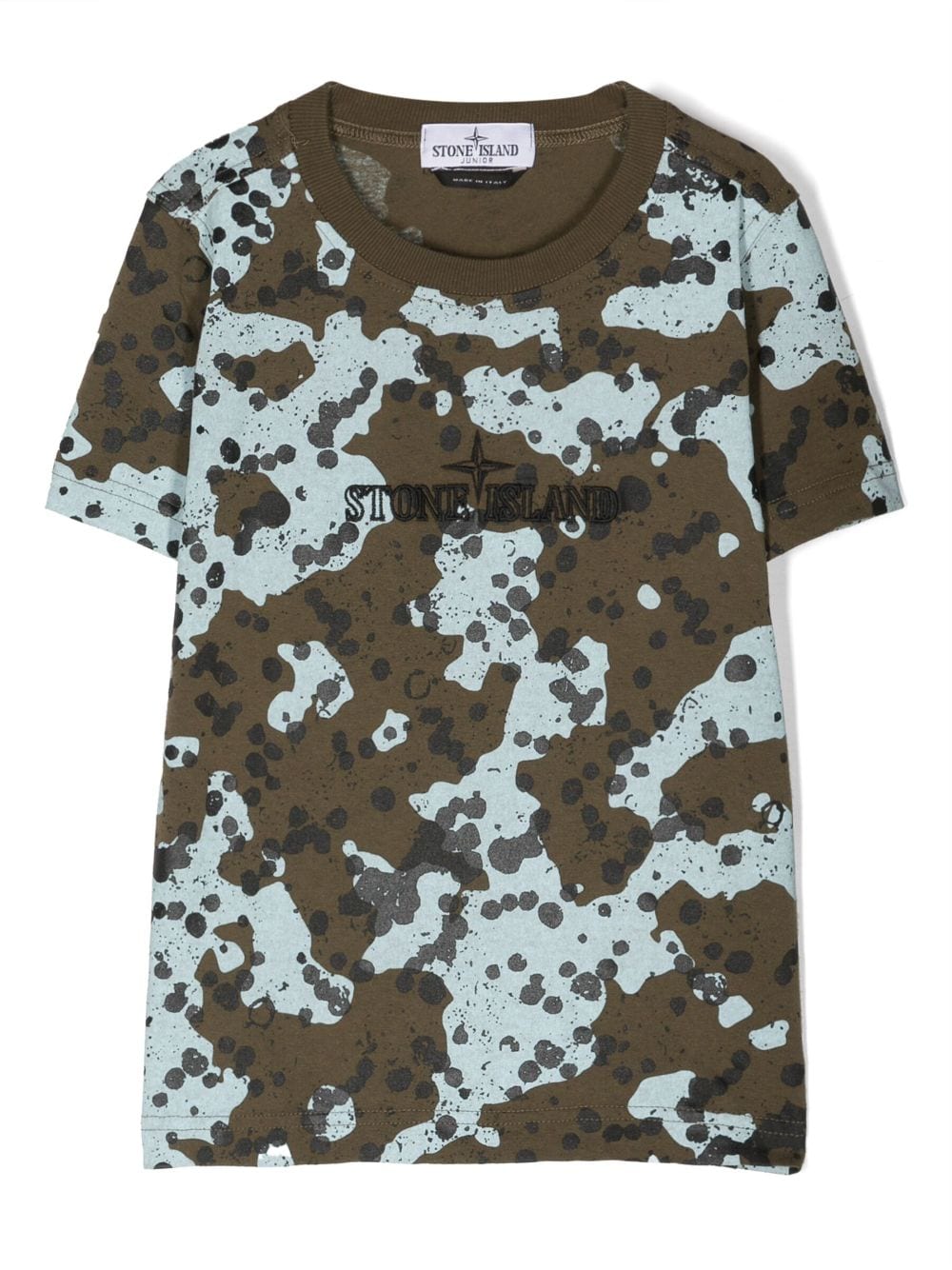 Stone Island Junior camouflage-print logo-embroidered T-shirt - Green von Stone Island Junior