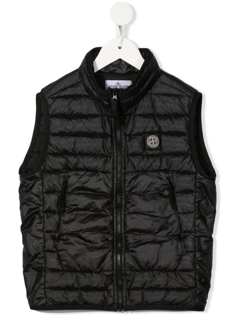 Stone Island Junior chest logo-patch detail gilet - Black von Stone Island Junior