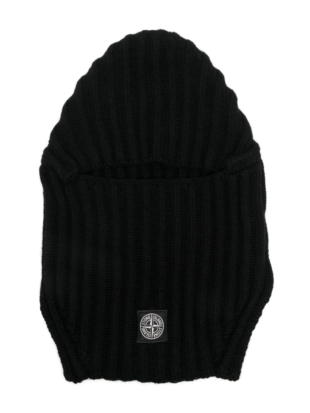 Stone Island Junior chunky-ribbed balaclava - Black von Stone Island Junior