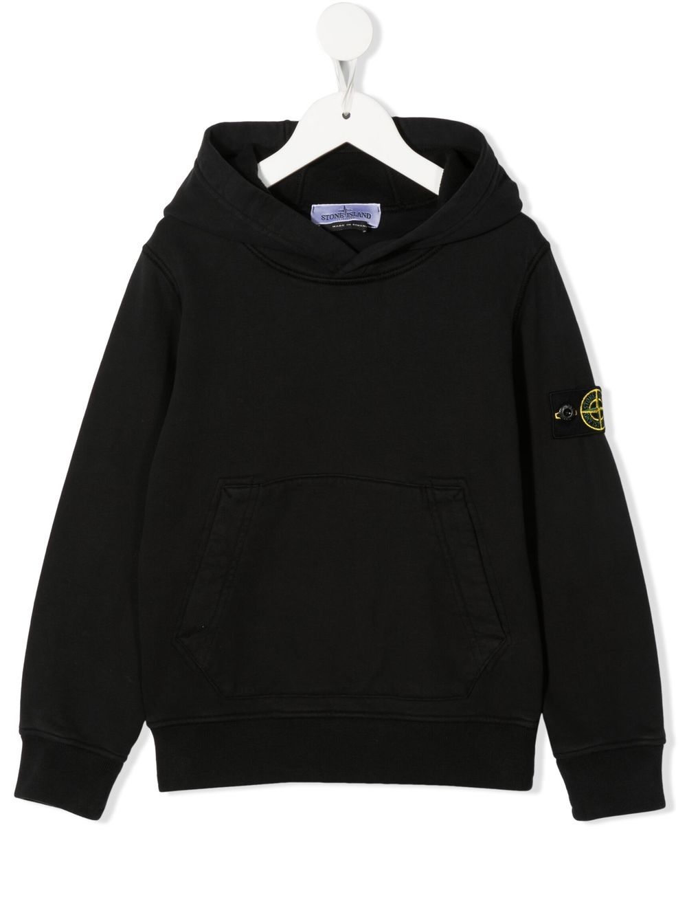 Stone Island Junior compass-logo hoodie - Black von Stone Island Junior