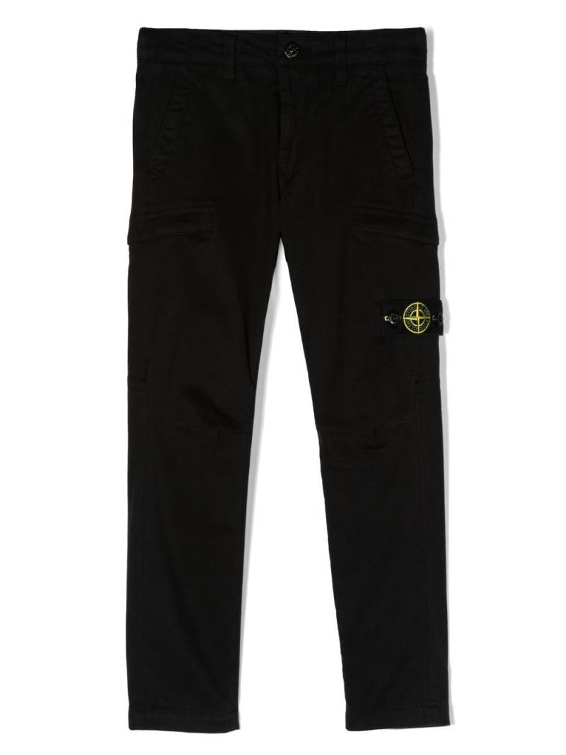 Stone Island Junior compass-patch trousers - Black von Stone Island Junior