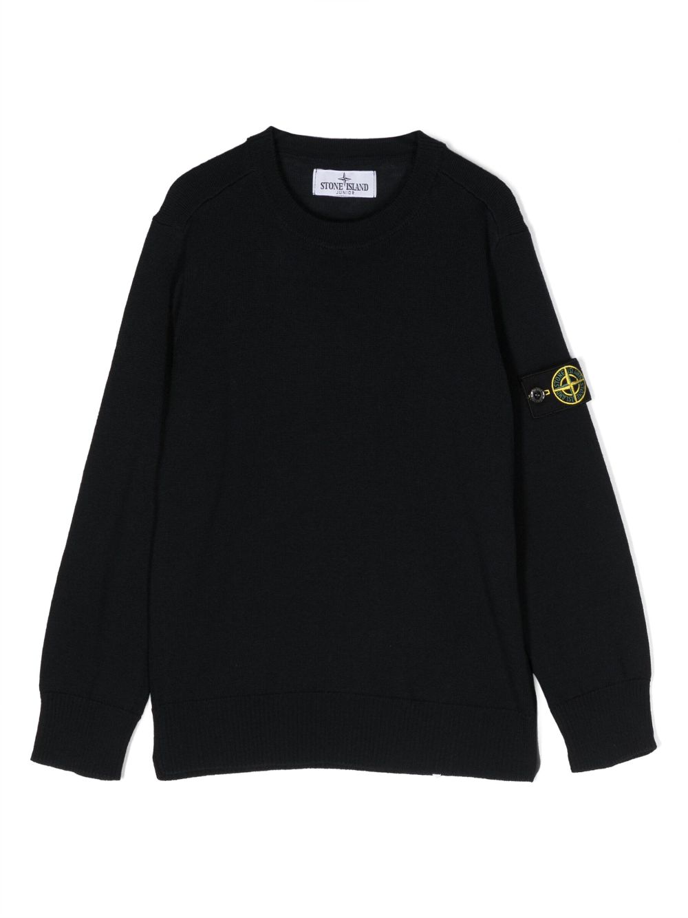 Stone Island Junior compass-patch virgin wool jumper - Blue von Stone Island Junior